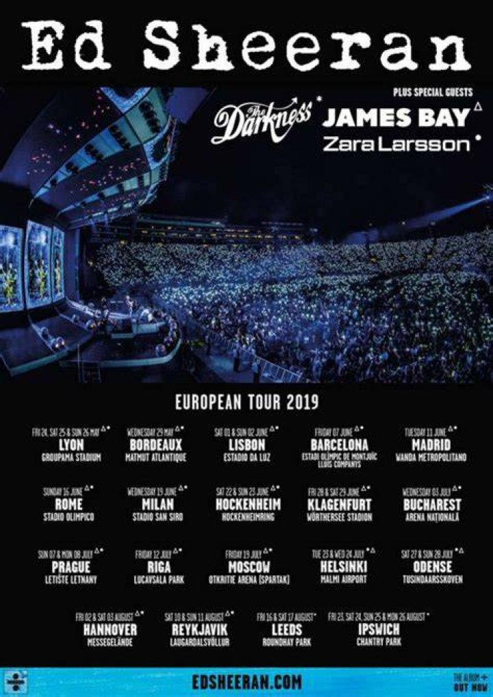 Ed Sheeran announces UK and European tour for 2019