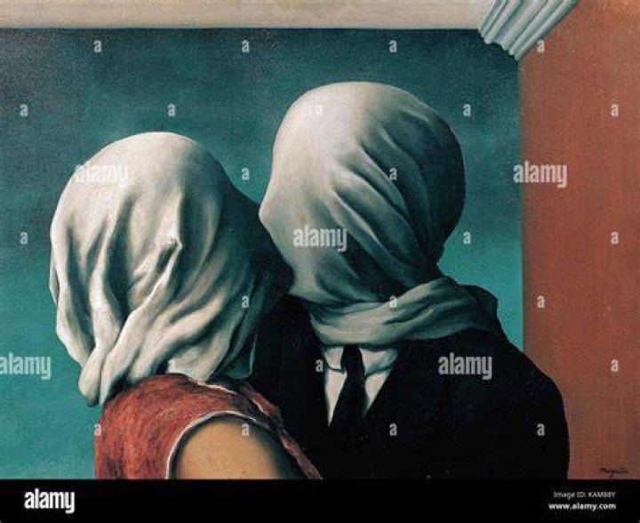 Image of The Lovers (1928) by René Magritte