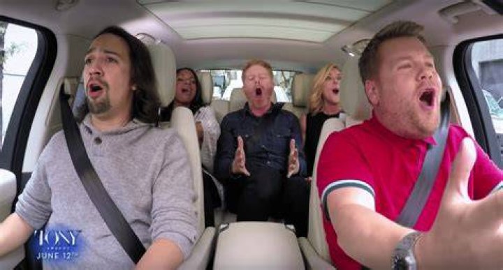James Corden's Carpool Karaoke takes a trip down Broadway
